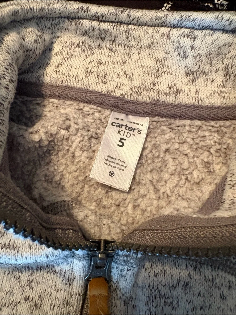 Carter's Black Snow Board Long Sleeve Top 4/5 & Gray Zip Vest 5 Set for Kids